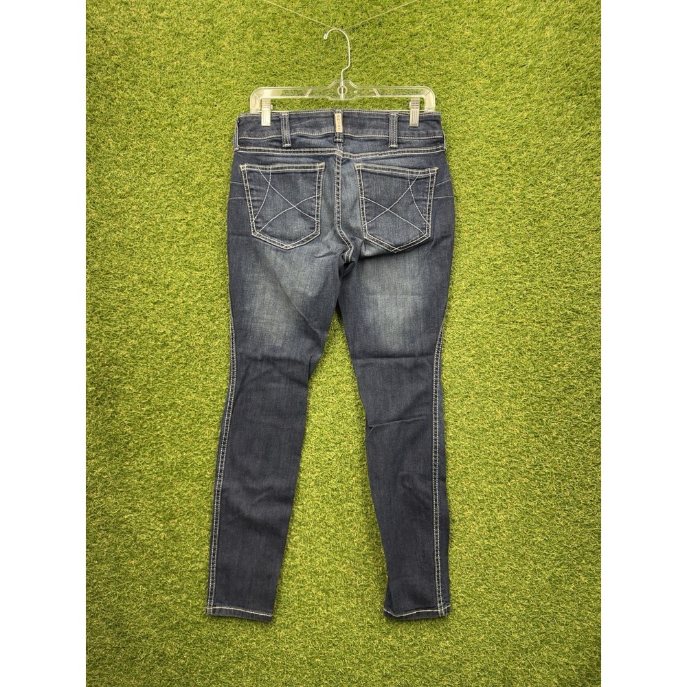 Ariat Jeans Womens 30R 30x30 Skinny Ella Mid Rise Dark Wash Denim Stretch Work